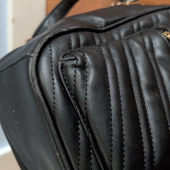 Badgley Mischka Black Quilted Backpack - Picture 11 of 16
